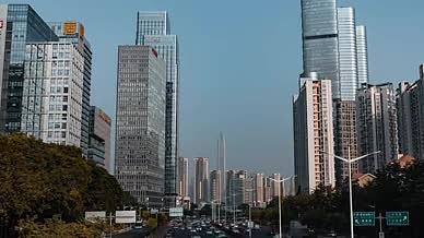 4K实拍深圳繁华都市城市旅游风光延时视频的预览图